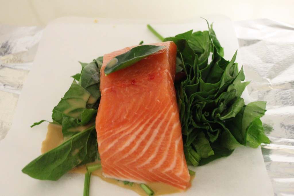 Simple salmon parcels