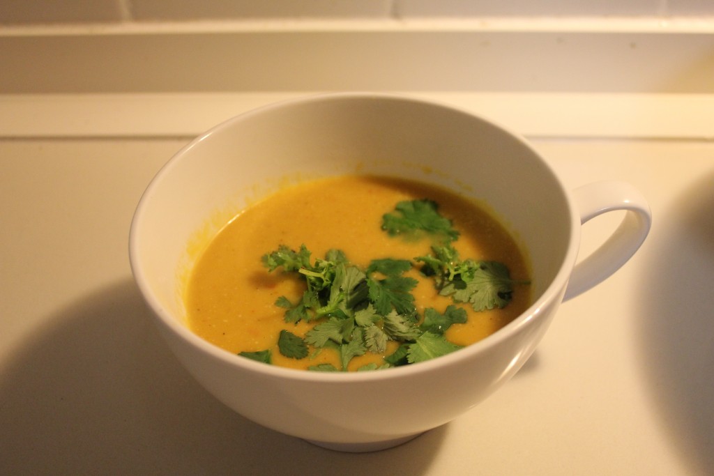 Thai red pumpkin soup