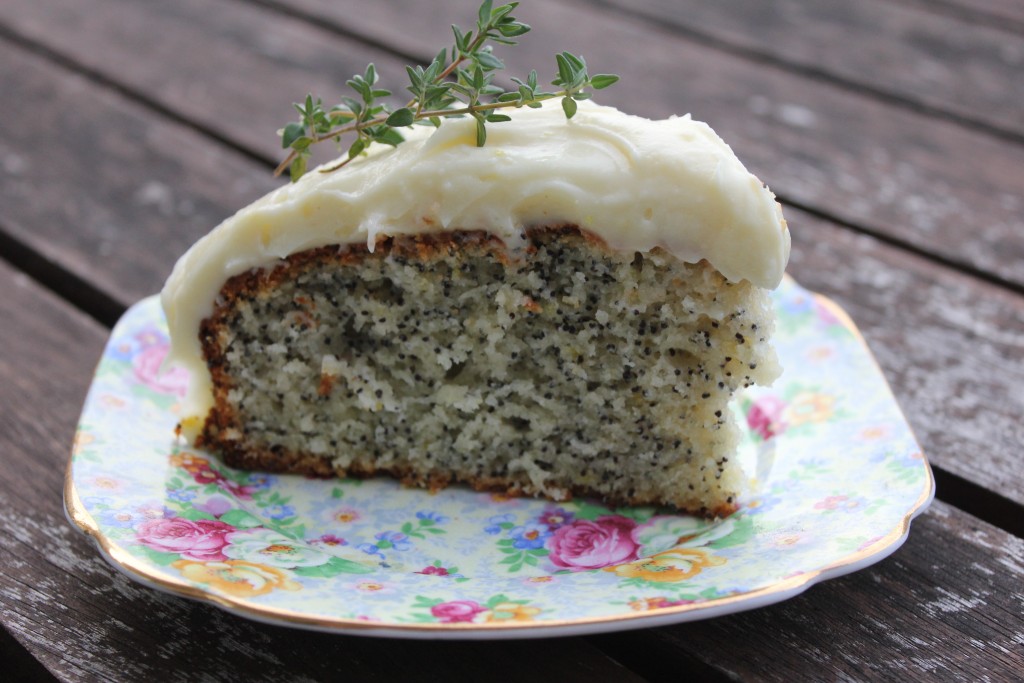 Guilt free lemon and poppy seed cake